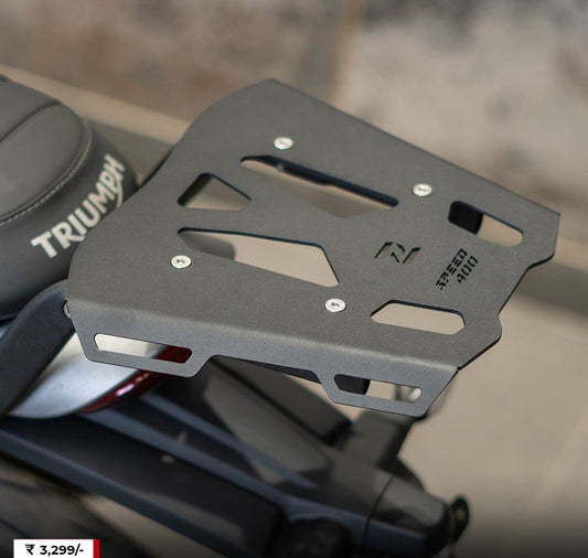 ZANA TOP RACK ALUMINIUM PLATE T-1 BLACK FOR TRIUMPH SPEED 400
