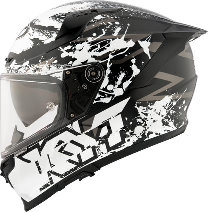 KYT Striker 2V Nutron Gloss Black White Helmets