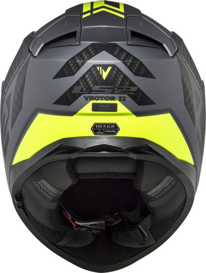 LS2 FF811 Vector II  Splitter Matt Titanium hiviz yellow Helmets
