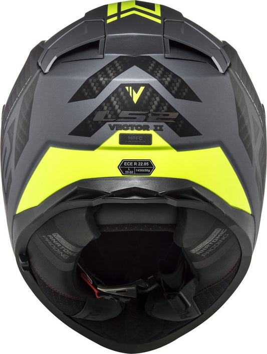 LS2 FF811 Vector II  Splitter Matt Titanium hiviz yellow Helmets