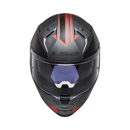 LS2 FF811 Vector II  Splitter Matt Titanium Red Helmets