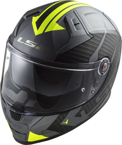 LS2 FF811 Vector II  Splitter Matt Titanium hiviz yellow Helmets